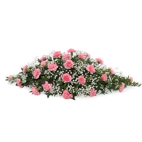 Delicate Pink Carnation Coffin Spray