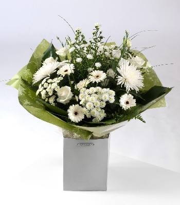 Please Note that due to the seasonal availability of flowers it may be necessary to vary individual stems from those shown. Our skilled florists may substitute flowers for one similar in style, quality and value. Where our designs include a sundry item such as a vase or basket it may not always be possible to include the exact item as displayed. If such an occasion arises we will make every effort to replace the item with a suitable alternative.