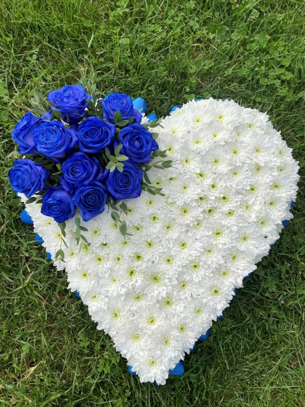 Blue Rose Heart Tribute