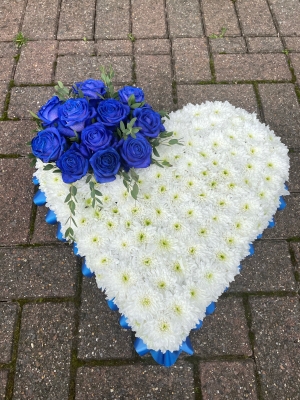 Blue Rose Heart Tribute