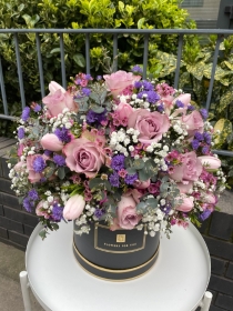 Hat Box Flower Arrangements