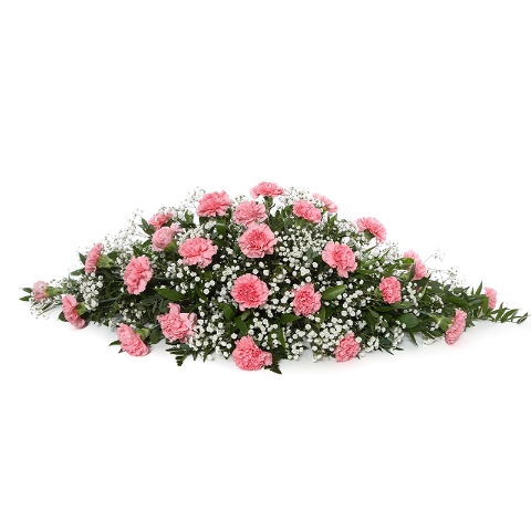 Delicate Pink Carnation Coffin Spray