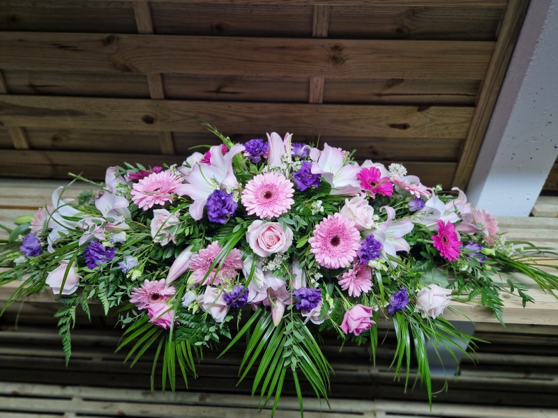Pink & Purple Coffin Spray