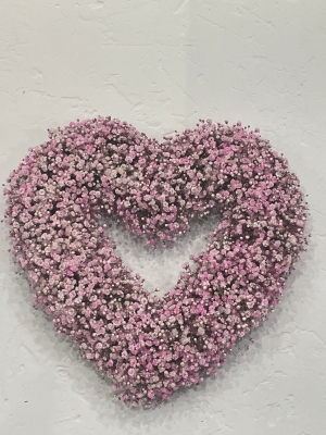 Pink gyp love heart tribute