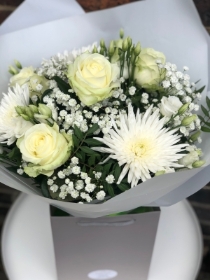 All white bouquet