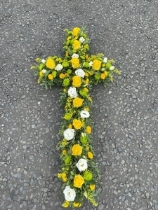 Loose open cross tribute   Yellow, Green, White