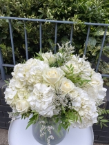All white florist choice in vase