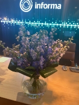 Blue delphinium Handtied bouquet