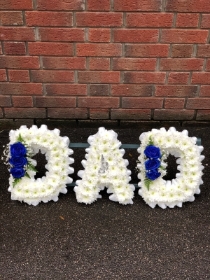 Dad Tribute with blue roses