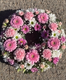 Pink & White Florist Choice Wreath