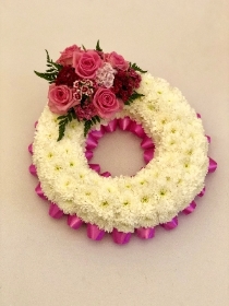 Pink Rose Ring Wreath