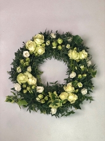 White & Green Ring Wreath