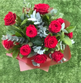 Luxury Red Roses Handtied Bouquet